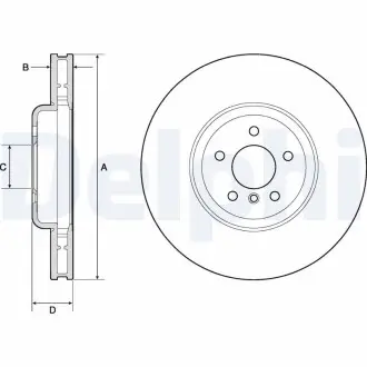 Диск тормозной Delphi BG9160C