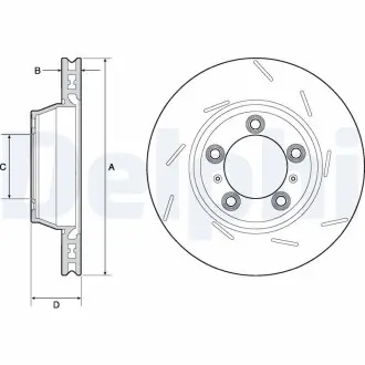 Тормозной диск Delphi BG9165C