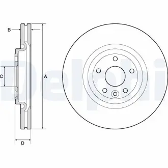 Диск тормозной Delphi BG9166C