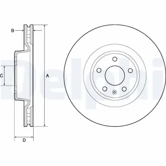 Диск тормозной Delphi BG9173C