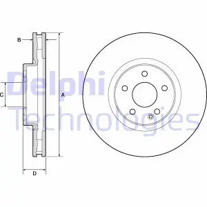 Тормозной диск Delphi BG9174C