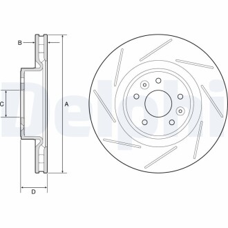 Диск тормозной Delphi BG9224C