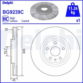 Гальмівні диски INSIGNIA B Country T Delphi BG9239C