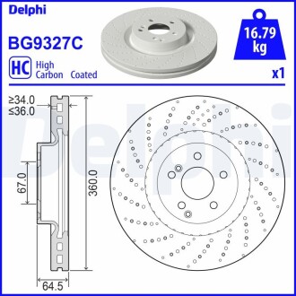 Диск тормознойPRZOD Delphi BG9327C