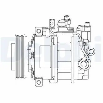 Компрессор кондиционера AUDI/PORSCHE/VW Q7/Cayenne/Touareg "3,0TDI "04>> Delphi CS20475