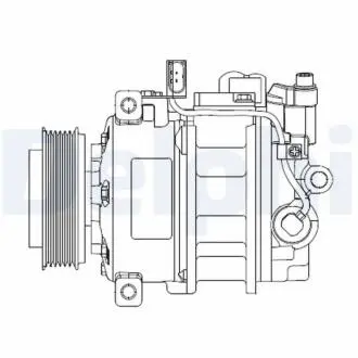 Компрессор кондиционера VW MultivanV/TransporterV "2,0TDI "09-15 Delphi CS20522