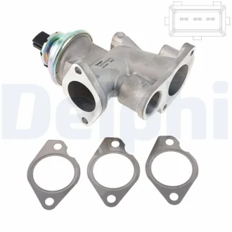 Клапан EGR OPEL COMBO TOUR, COMBO/MINIVAN, CORSA C, CORSA C/HATCHBACK PEUGEOT 207 1.4/1.7D 09.00- Delphi EG1063912B1