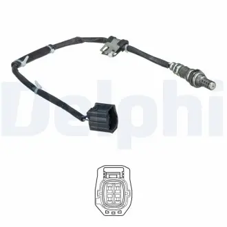 Лямбда-зонд (кількість дротів 4, 550мм) MAZDA 6 1.8/2.0/2.3 01.02-02.08 Delphi ES2052012B1