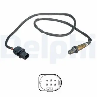 Лямбда-зонд (5 конт.) AUDI Q7 4,2TDI 07-, VW T5 2,0TDI 09-, Amarok 2,0TDI 10- Delphi ES21110-12B1