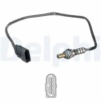 Лямбда-зонд (кількість дротів 4шт, довжина 720мм) JEEP GRAND CHEROKEE II, GRAND CHEROKEE III, SEAT ALHAMBRA, AROSA, CORDOBA, CORDOBA VARIO, IBIZA II, INCA, LEON, TOLEDO II ABD-K12C 09.93- Delphi ES21141-12B1