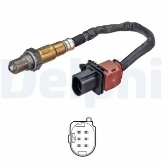 Лямбда-зонд (кількість дротів 5шт, довжина 300мм) FORD C-MAX II, FOCUS IV B3DA-SFDC 10.12- Delphi ES21326-12B1