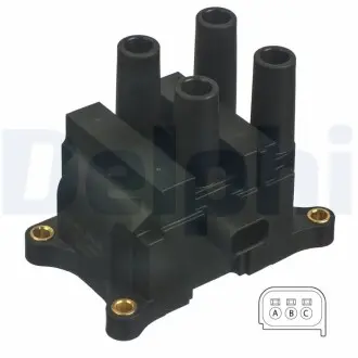 A_Котушка запалювання FORD C-Max/Fiesta/Focus/Mondeo "1.6L "07>> Delphi GN1044912B1