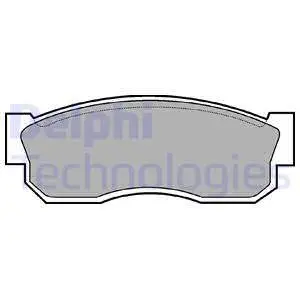 Дисковые тормозные колодки, комплект Delphi LP0261