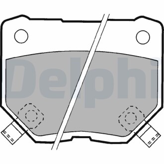 Гальмівні колодки, дискове гальмо (набір) Delphi LP1057