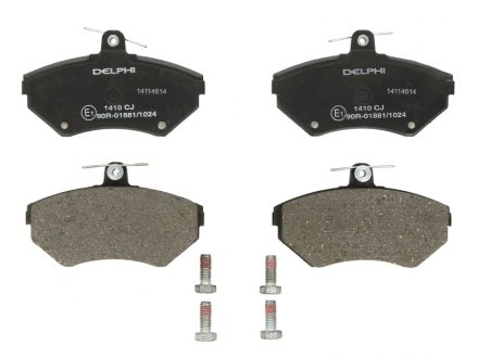 Комплект тормозных колодок из 4 шт. дисков Delphi LP1410