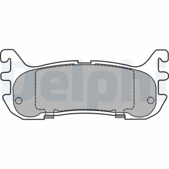 Гальмівні колодки, дискове гальмо (набір) Delphi LP1452