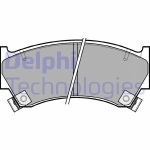 Комплект тормозных колодок из 4 шт. дисков Delphi LP1590