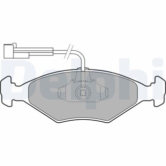 Гальмівні колодки, дискове гальмо (набір) Delphi LP1811