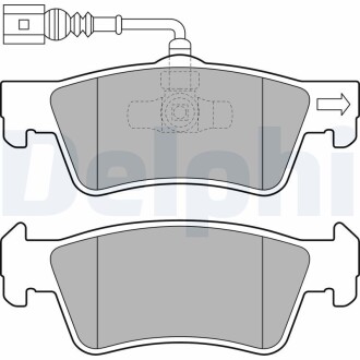 Тормозные колодки дисковые VW Touareg/Transporter/Multivan "R "03>> Delphi LP2086