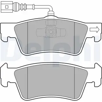 Тормозные колодки дисковые VW Touareg/Transporter/Multivan "R "03>> Delphi LP2086