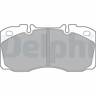 Гальмівні колодки, дискове гальмо (набір) Delphi LP2138
