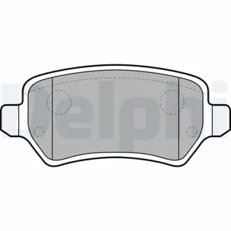 Гальмівні колодки, дискове гальмо (набір) Delphi LP2209