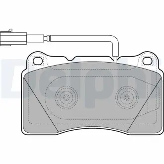 Тормозные колодки, дисковые. Delphi LP2221