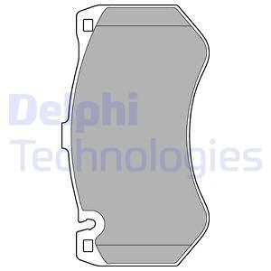 Комплект тормозных колодок из 4 шт. дисков Delphi LP2290