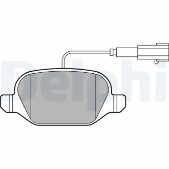 Гальмівні колодки, дискове гальмо (набір) Delphi LP2302