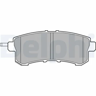 Комплект гальмівних колодок задн, INFINITI QX56, QX80 NISSAN PATROL VI 5.6 09.03- Delphi LP2447