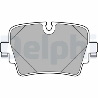 Комплект гальмівних колодок задн, JAGUAR F-TYPE, XJ 2.0/3.0/5.0 10.09- Delphi LP2768