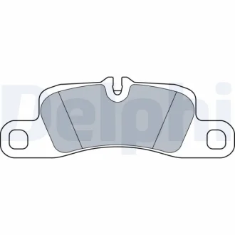 Комплект гальмівних колодок задн, PORSCHE CAYENNE 3.0D-4.8 06.10-12.18 Delphi LP3546