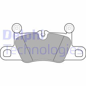 Комплект гальмівних колодок задн, PORSCHE 911, 911 TARGA, CAYENNE 2.9-4.0H 05.11- Delphi LP3614