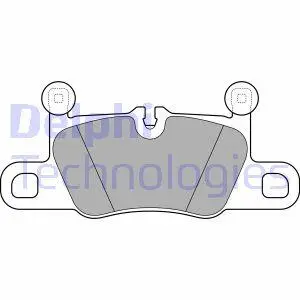 Комплект гальмівних колодок задн, PORSCHE 911, 911 TARGA, CAYENNE 2.9-4.0H 05.11- Delphi LP3614