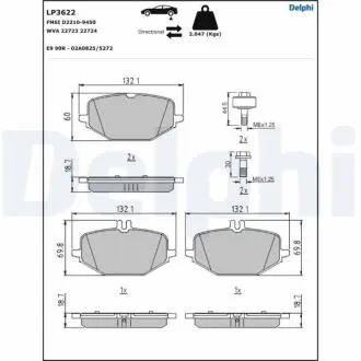 Автозапчасть Delphi LP3622