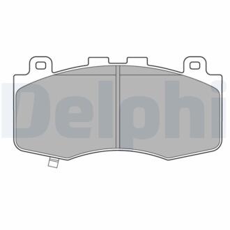 Комплект гальмівних колодок передн, JEEP GRAND CHEROKEE, GRAND CHEROKEE IV 3.0D-6.4 11.10- Delphi LP3631