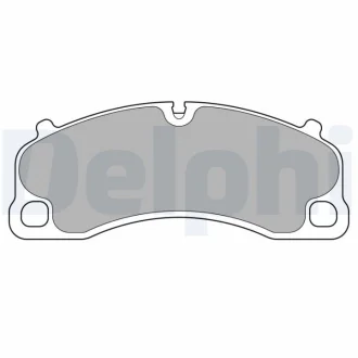 Комплект гальмівних колодок передн, PORSCHE 718 BOXSTER, 718 BOXSTER SPYDER, 718 CAYMAN, 911, 911 SPEEDSTER, CAYMAN 2.5/3.8/4.0 08.13- Delphi LP3729