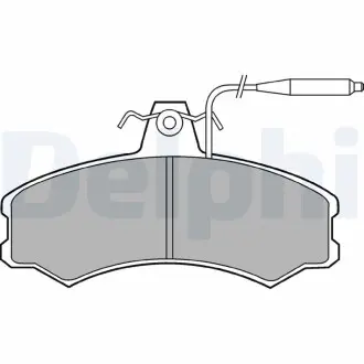 Гальмівні колодки, дискове гальмо (набір) Delphi LP378