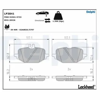 Тормозные колодки (передние) MB C-class (W206/S206) 21- Delphi LP3841
