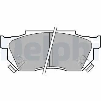 Гальмівні колодки, дискове гальмо (набір) Delphi LP445
