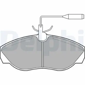 Гальмівні колодки дискові CITROEN/PEUGEOT/FIAT Jumper/Relay/Boxer/Ducato "F "94-06 Delphi LP877