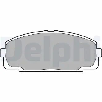 Гальмівні колодки, дискове гальмо (набір) Delphi LP989