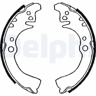 Тормозные колодки, барабанные Delphi LS1509