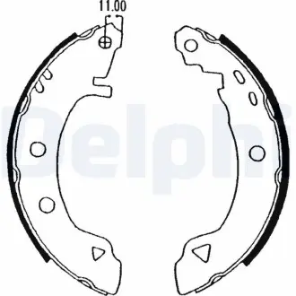 Барабанные(тормозные) колодки Delphi LS1575