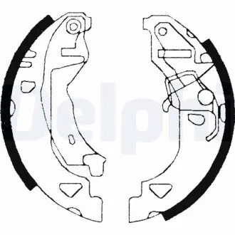 Тормозные колодки, барабанные Delphi LS1682