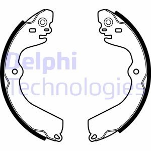 Тормозные колодки, барабанные Delphi LS2049