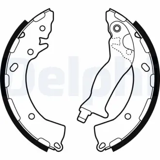 Барабанные тормозные колодки Delphi LS2087