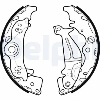 Гальмівні колодки, барабанні Delphi LS2138