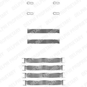 Тормозные колодки (монтажный набор) Delphi LX0019 (фото 1)