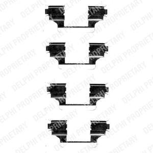 Ремкомплект тормозных колодок Delphi LX0403 (фото 1)